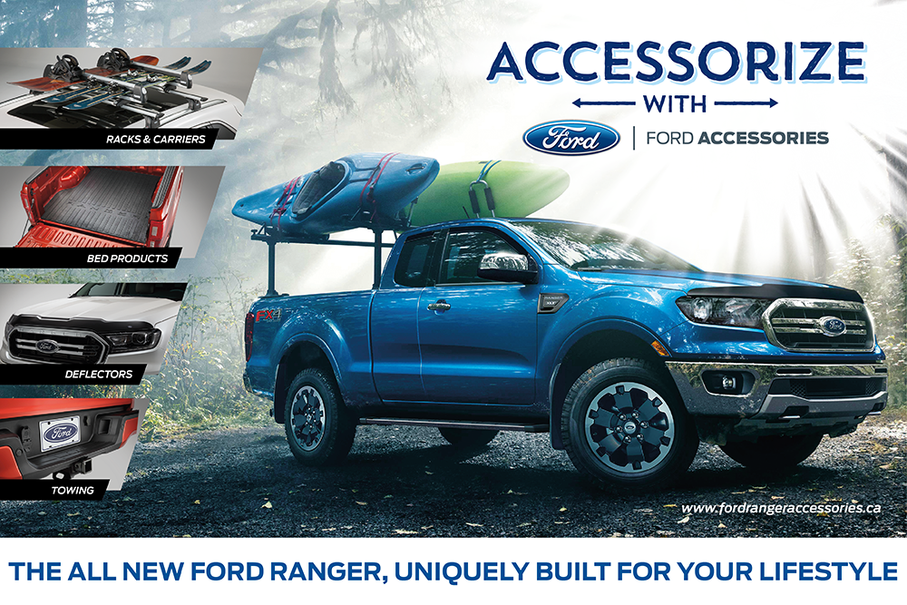 ACCESSORIZE WITH FORD ACCESSORIES.  THE ALL NEW FORD RANGER, UNIQUELY BUILT FOR YOUR LIFESTYLE.